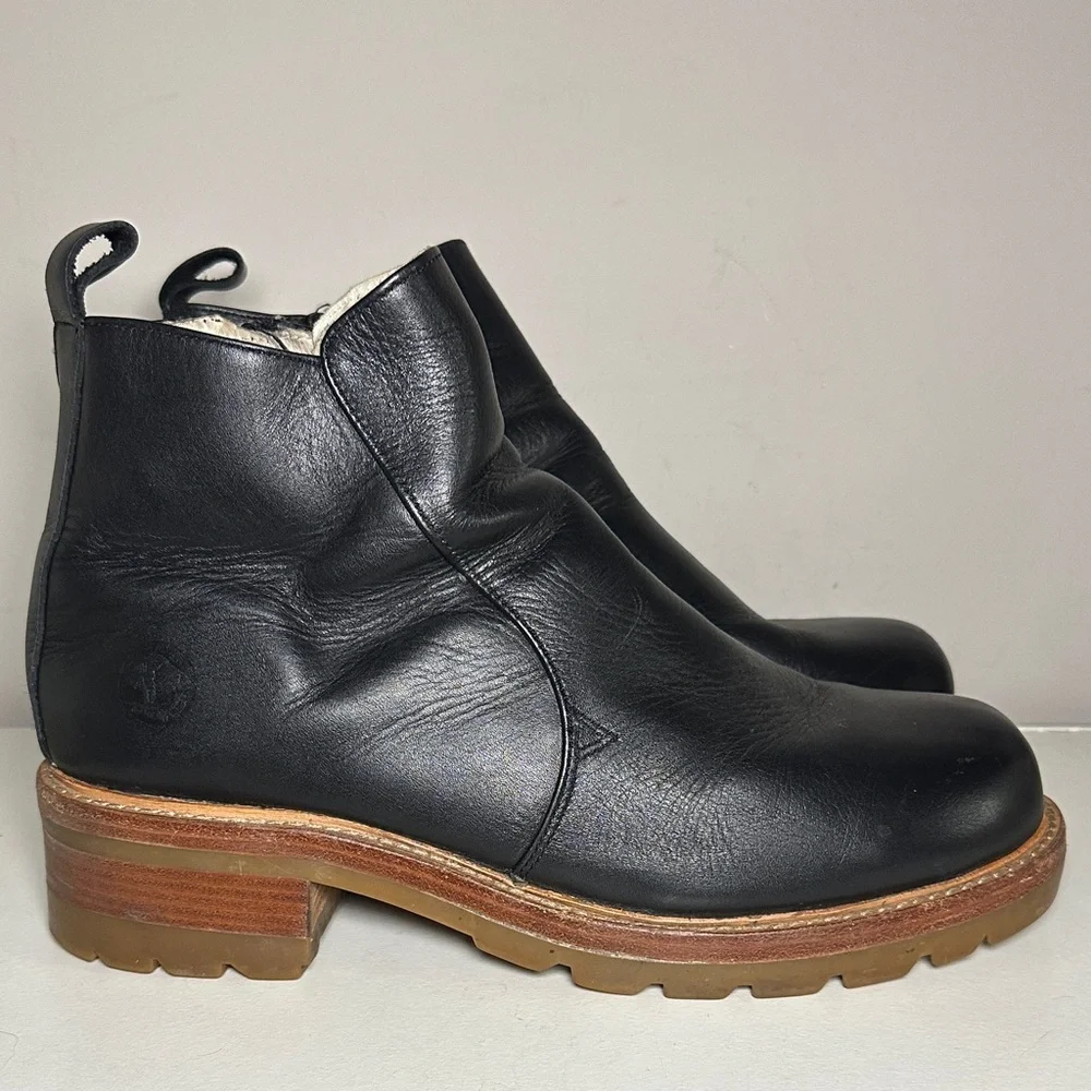 Buffalino Dakota Black Leather vintage heavyweight Men's Boots